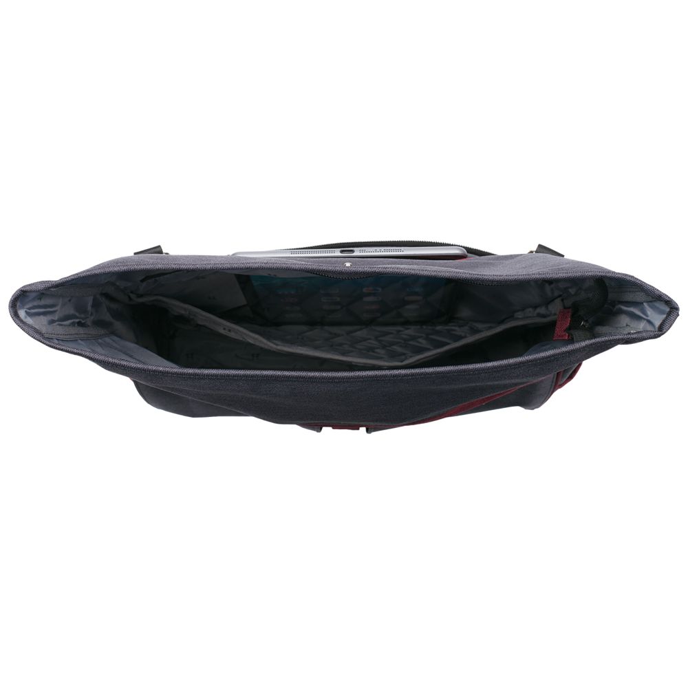 Сумка для ноутбука 2 в 1 twoFold, серая с бордовым Сумка для ноутбука 2 в 1 twoFold, серая с бордовым