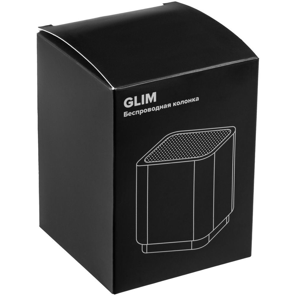 Беспроводная колонка с подсветкой логотипа Glim, синяя Беспроводная колонка с подсветкой логотипа Glim, синяя