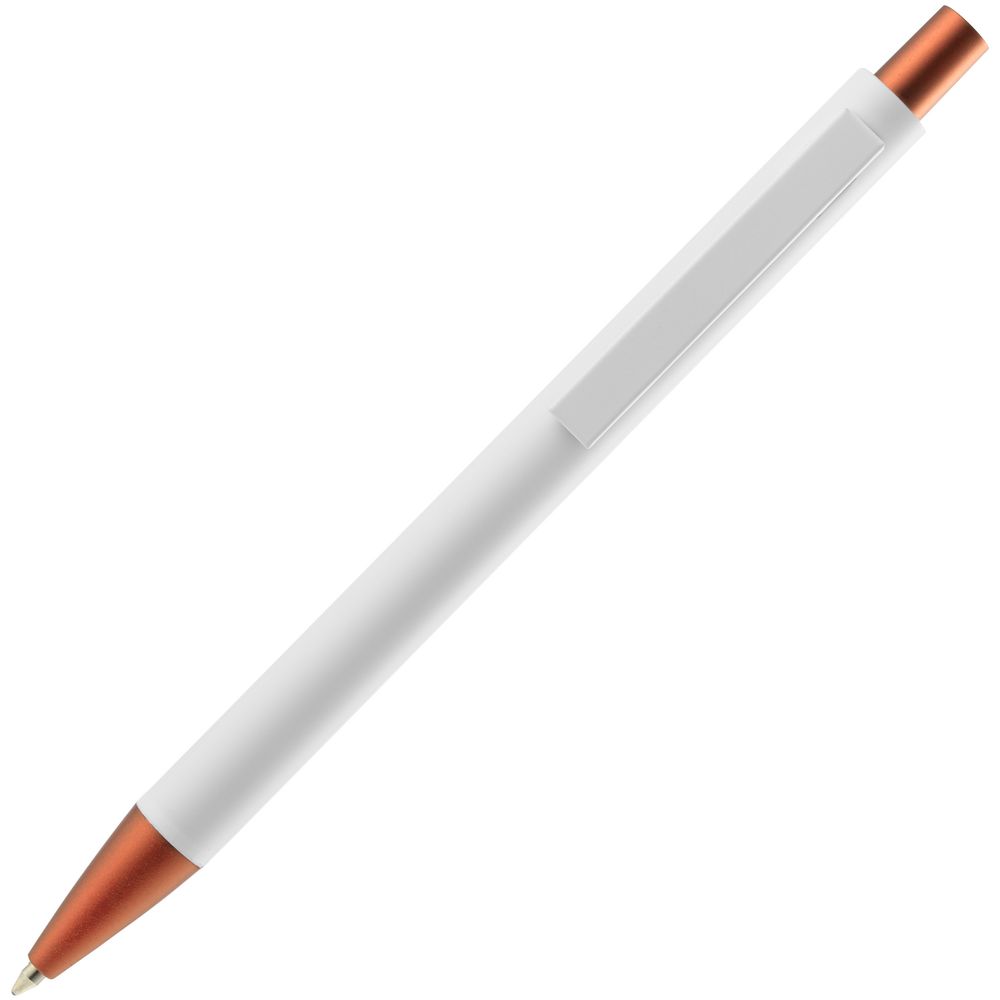 Ручка шариковая Chromatic White, белая с оранжевым Ручка шариковая Chromatic White, белая с оранжевым