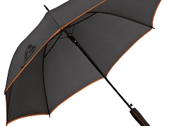 Зонт-трость Jenna, черный с оранжевым
