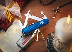 Офицерский нож Huntsman 91, прозрачный синий