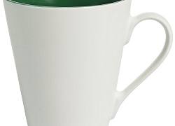 Кружка New Bell матовая, белая с зеленым