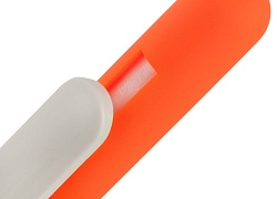 Ручка шариковая Swiper Soft Touch, неоново-оранжевая с белым