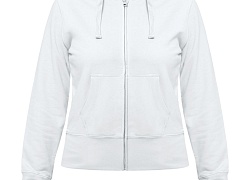 Толстовка женская Hooded Full Zip белая