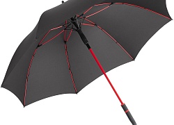 Зонт-трость с цветными спицами Color Style, красный с черной ручкой