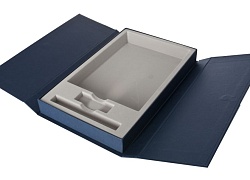 Коробка Triplet под ежедневник, флешку и ручку, синяя