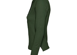 Рубашка поло женская с длинным рукавом Podium 210 темно-зеленая