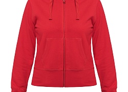 Толстовка женская Hooded Full Zip красная