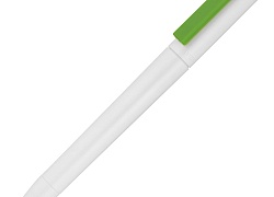 Ручка шариковая Split White Neon, белая с зеленым