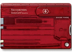 Набор инструментов SwissCard Quattro, красный