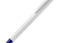 Ручка шариковая Tick, белая с синим