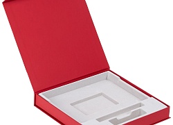 Коробка Memoria под ежедневник, аккумулятор и ручку, красная