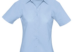 Рубашка женская с коротким рукавом Elite, голубая