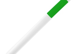 Ручка шариковая Swiper SQ, белая с зеленым