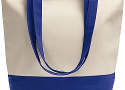 Сумка для покупок на молнии Shopaholic Zip, неокрашенная с синим
