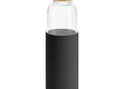 Бутылка для воды Dakar, прозрачная с черным