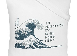 Холщовая сумка «Цифровые стихи. Японская поэзия», молочно-белая